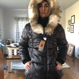 Celsius Faux Fur Hooded Puffer
